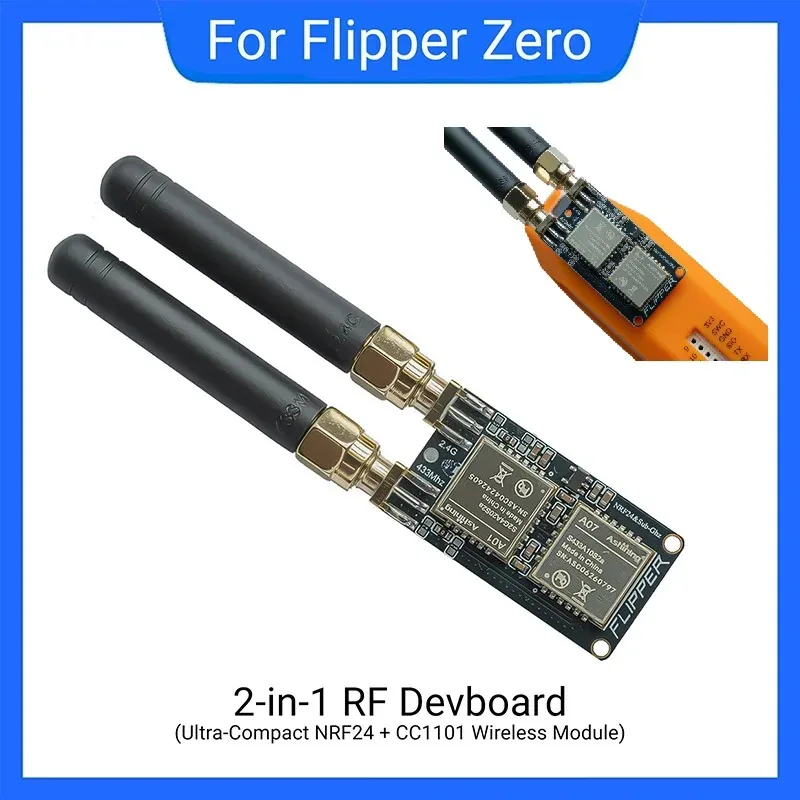 2-in-1-devboard-for-flipper-zero-nrf24-cc1101-module-24ghz-433mhz-wireless-sniffing-auto-switch-gpio-compatible