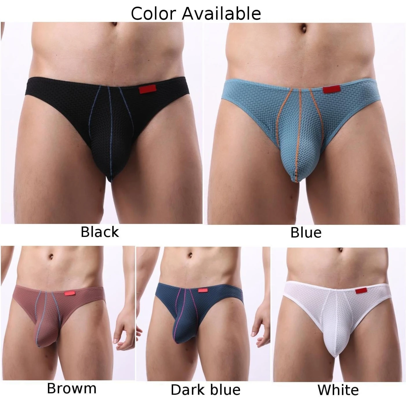 

Mens Daily Sexy Low Waist Panties Enhance Peni Pouch Underwear Seamless Comfy Briefs Lingerie See Through Underpants Hpmme