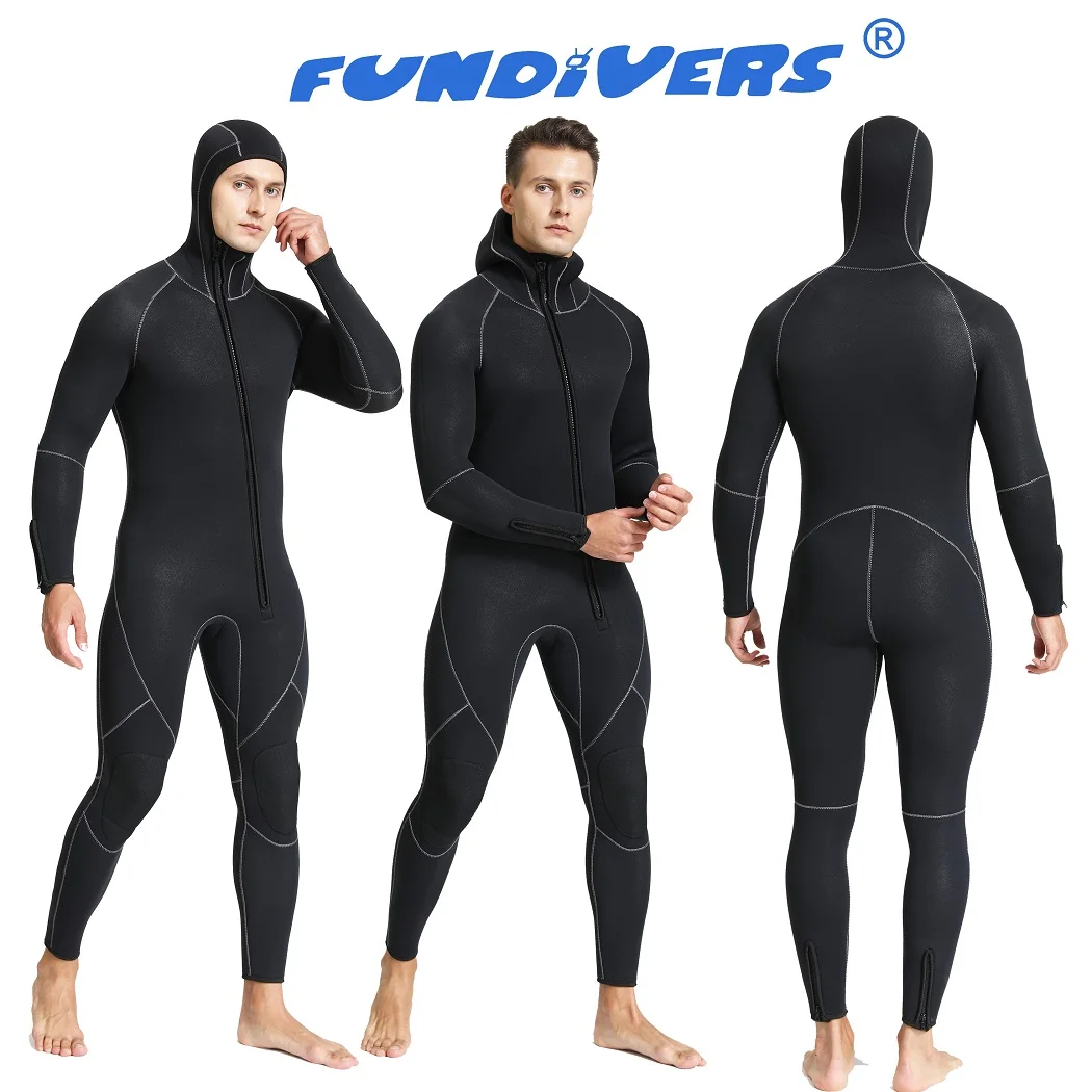 Fundivers  Diving Suit 5mm Neoprene Wetsuit  for Men Free Divingsuit    Watersoprts Gear Swimsuit