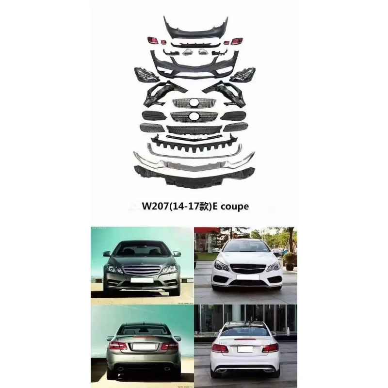 Suitable for Mercedes-Benz E-Class W207 Model Grille Bumper Old to New COUPE Modification Surround