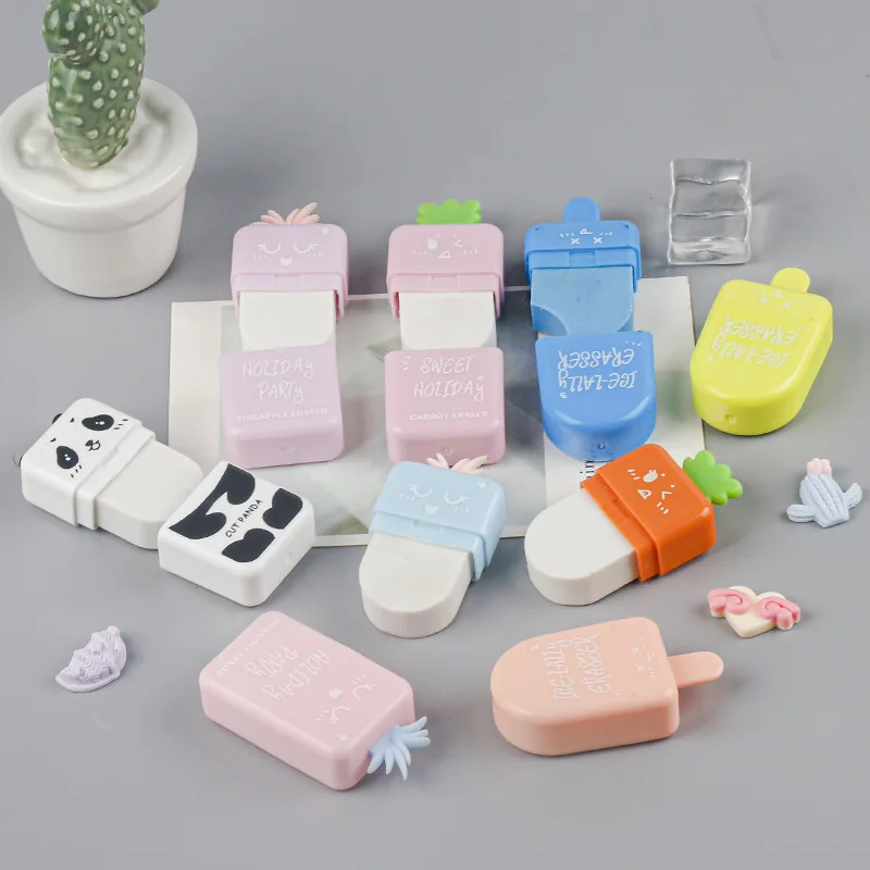 1 Piece Lytwtw's Cartoon Cute Kawaii Fruit Rubber Eraser Novelty Stationery Office School Supplies