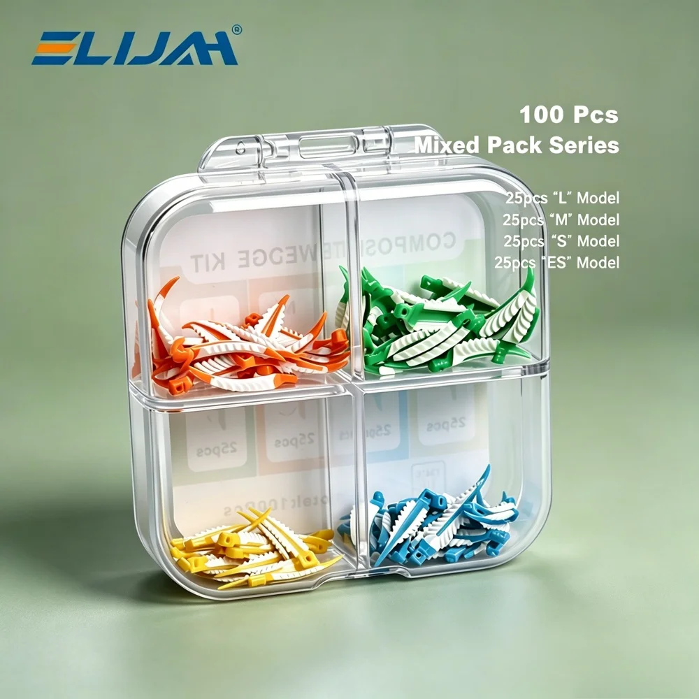 

Dental Composite Wedge Kit Autoclavable 4 Sizes 100pcs/40pcs Premium Material for Composite Restoration& Tooth Protectionn Tools