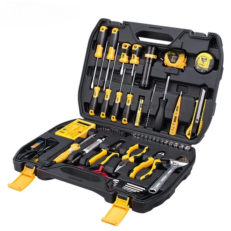 

Multifunctional Hardware Toolbox Hand Tool Set, Electrical Telecommunications Maintenance Kit 50 Pieces DL1050
