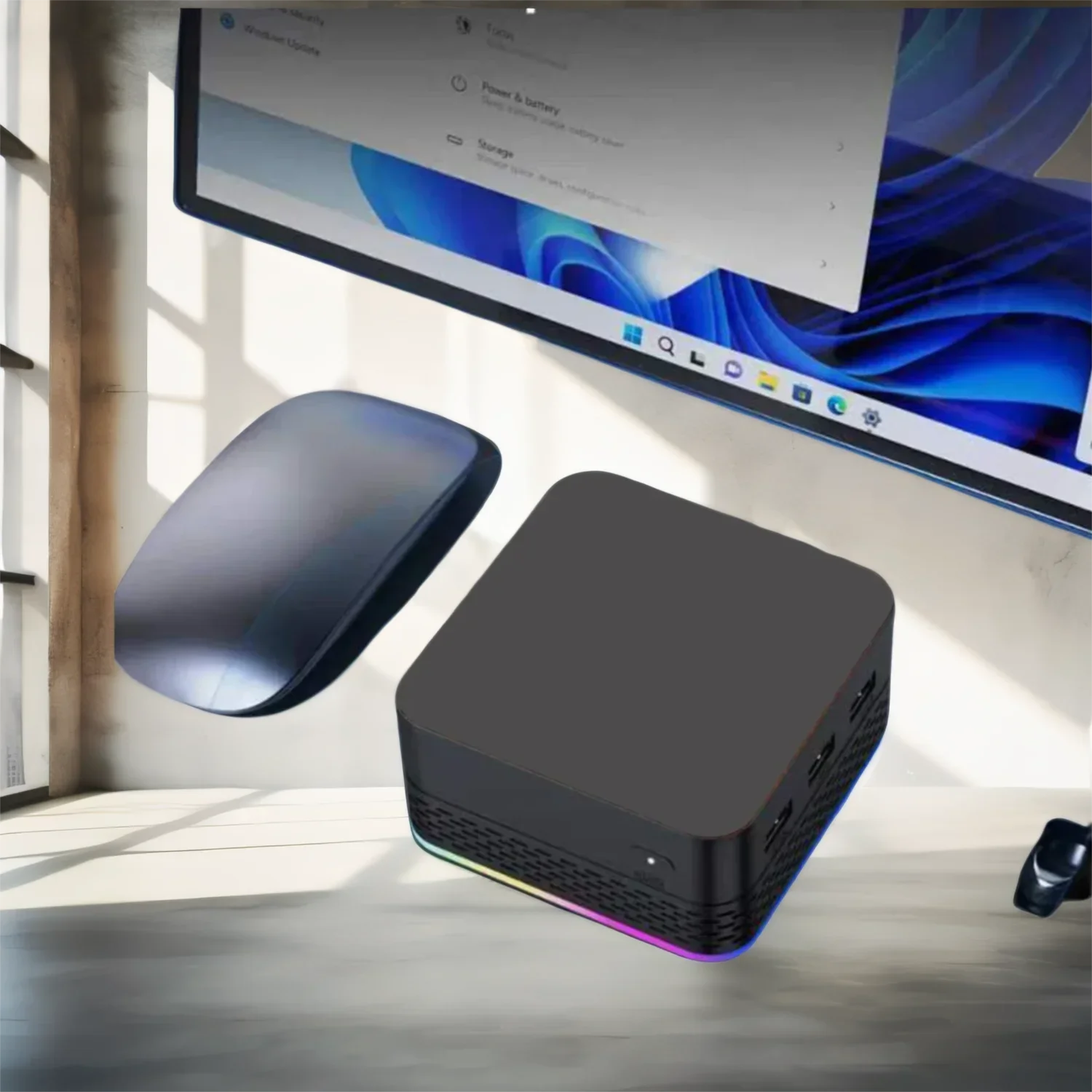 T9 Plus 4 Core Windows 11 Mini PC pequeño, Intel N95, ROM 16GB LPDDR, 256/512GB/1TB SSD, LAN dual de 1000M, tres computadoras HD