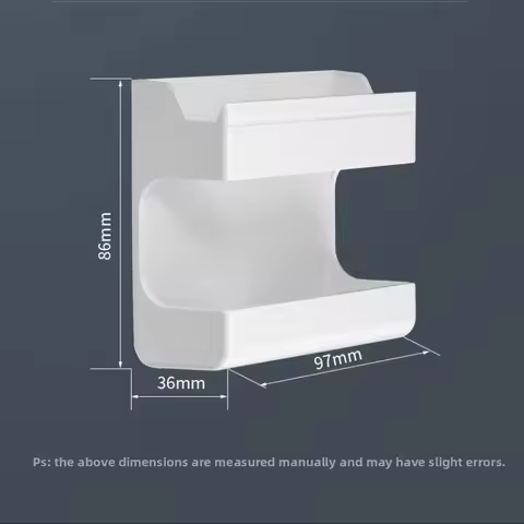 No Drill Adhesive Organizer Box, Multi-Purpose Holder for Remote Controls, Smartphone, Glasses - Stick on Wall Furniture