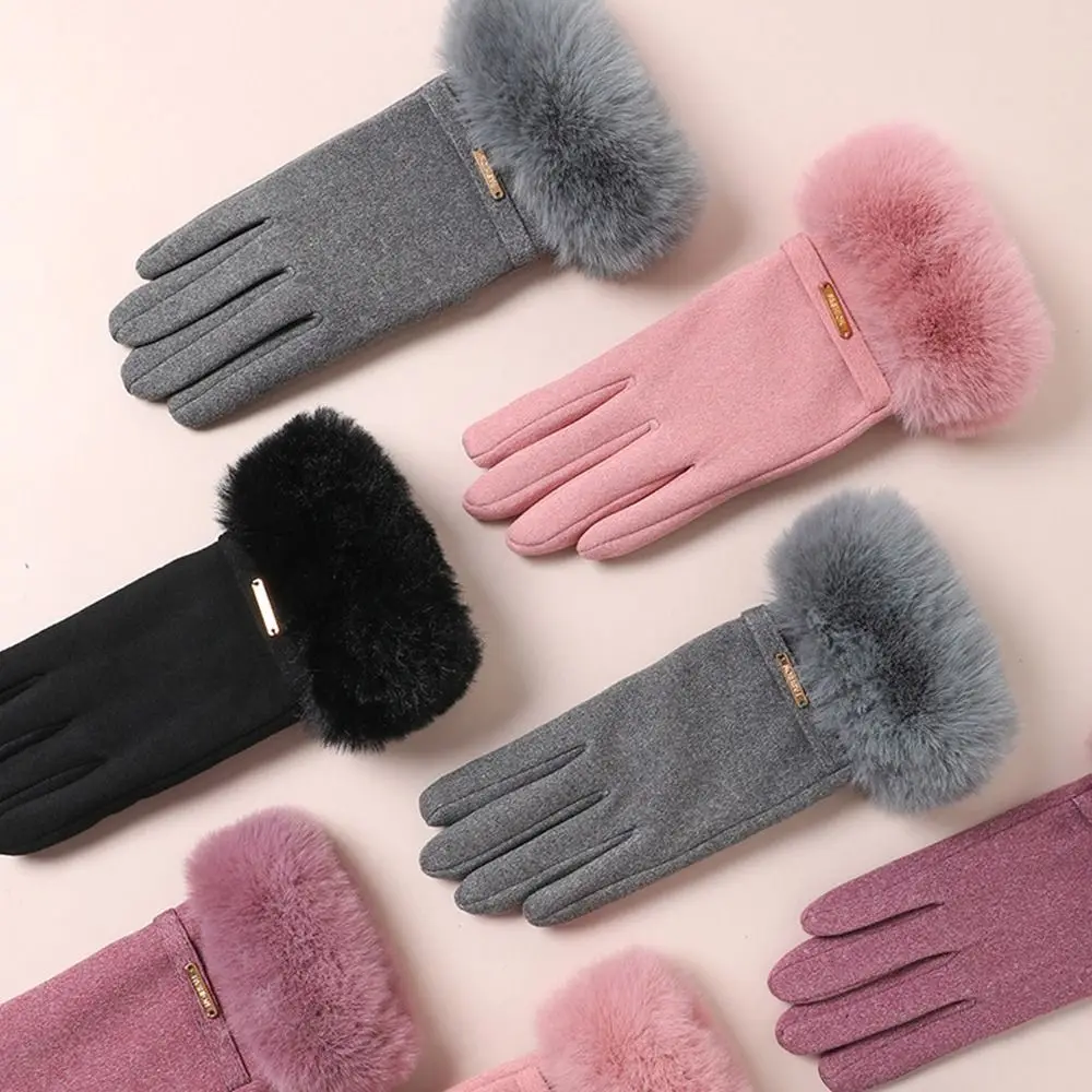 Guanti caldi invernali alla moda Guanti da sci antivento e resistenti al freddo Guanti touch screen spessi per tenere al caldo per le donne