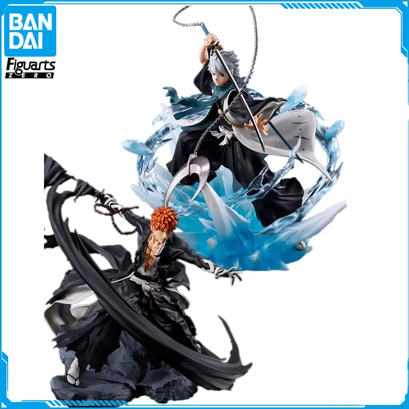 

In Stock BANDAI FiguartsZERO BLEACH HitsugayaToushirou Ichigo Kurosaki Original Anime Figure Model Toys Action Collection Doll