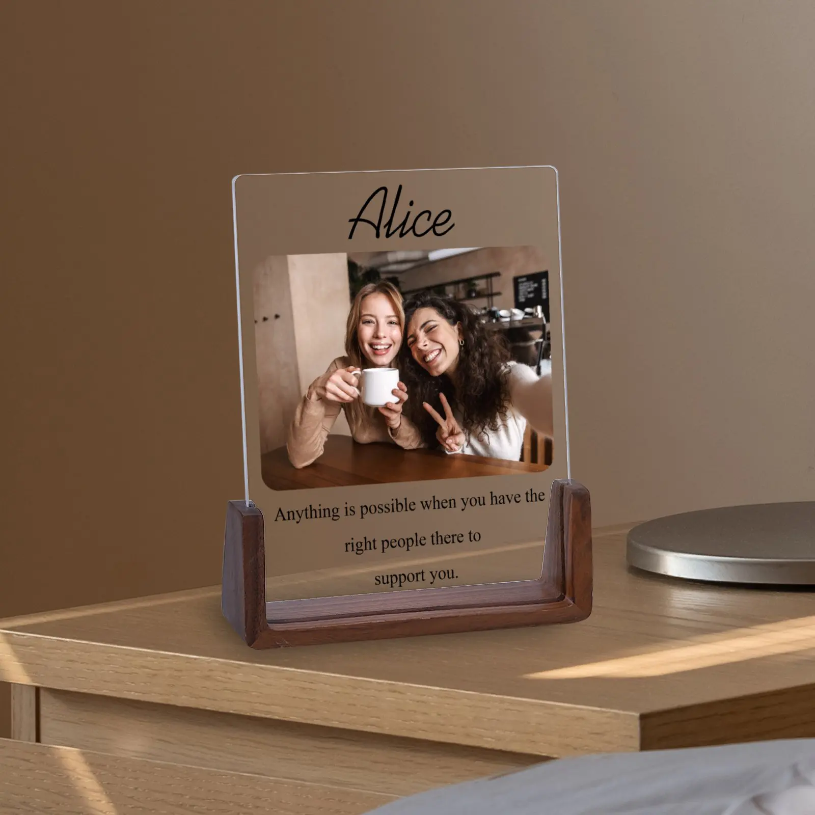 Custom Best Friend Photo Frame Personalized Print Friendship Gifts for Sister Bestie Bedroom Decor Valentines Day Birthday Gift