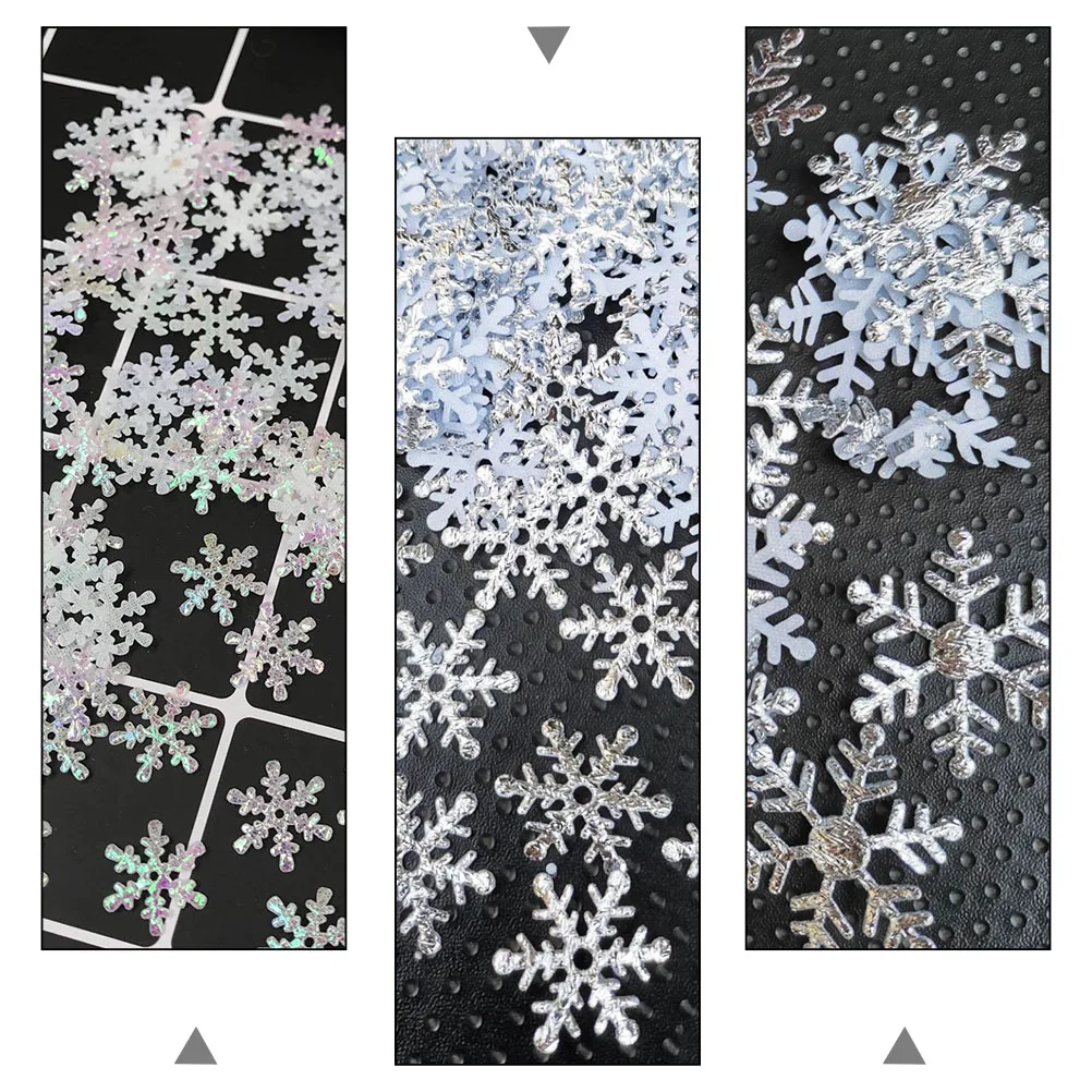 

2 Bags Snowflake Pieces Christmas Ornament Party Decoration Sequins Mini Confetti Winter Table Props Safe DIY Craft Non