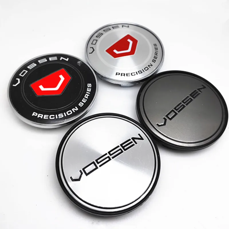 4pcs 69mm Wheel Center Hub Cap Cover VOSSEN Emblem Sticker For A3 A4 A6 4B0601171A Car Styling Accessories