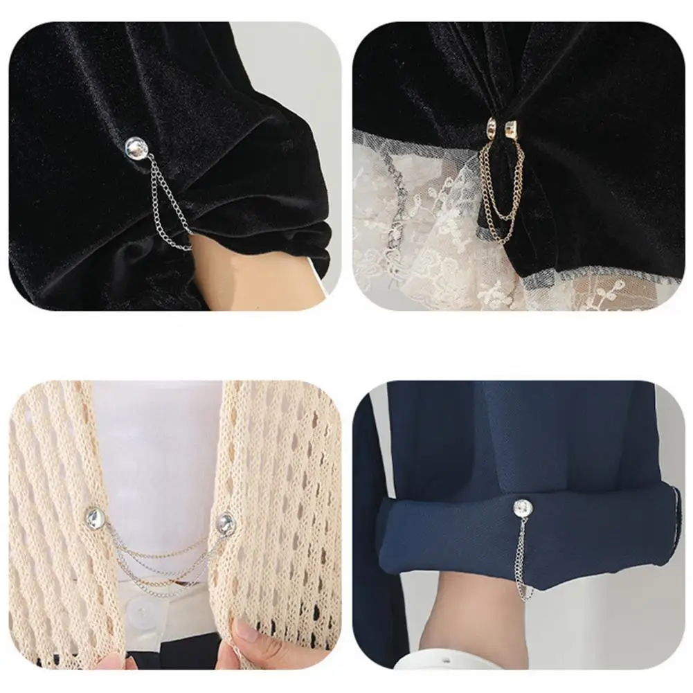 

Magnetic Garment Fasteners Magnetic Clothing Clips Set with Chain Multi-function Garment Fasteners for Trouser Hem for Cuff