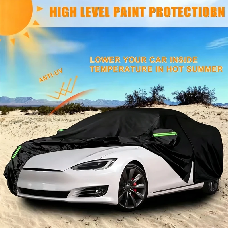 For Leapmotor B10 Car Covers Outdoor Waterproof Sun Rain Snow Protection UV Car Zipper Design Car Cover Accessories 6