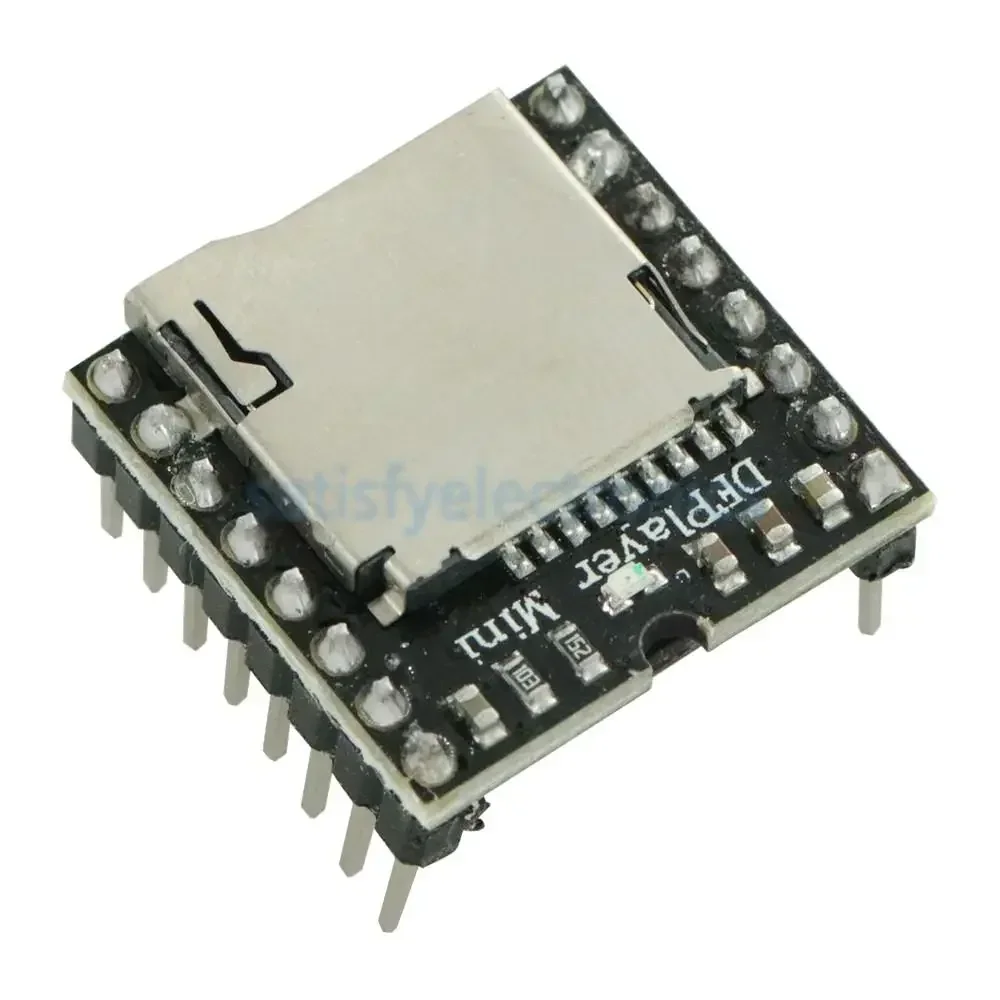 

DFPlayer Mini MP3 DF Player Module Board MP3 Audio Voice Decode Board For Arduino Supporting TF Card U-Disk IO/Serial Port/AD