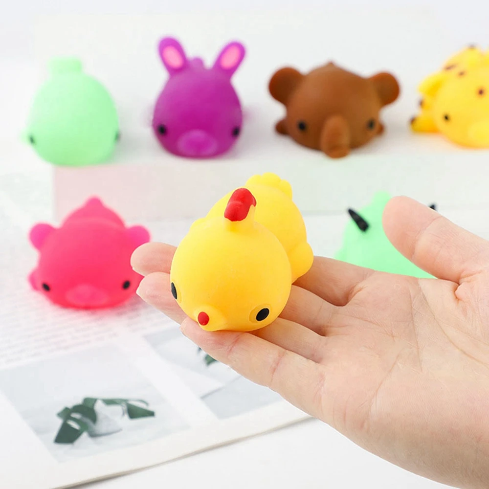 5Pcs for Kids Random Large Size 3inch Kawaii squishies Mochi Animals Stress Reliever Anxiety Gifts Rabbit Toys Party Favors with