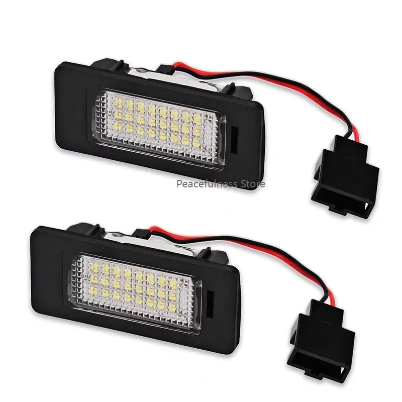 2 sztuki LED numer oświetlenie tablicy rejestracyjnej lampy Luces 12V Canbus SMD3528 dla Audi A4 B8 A5 Q5 S5 TT A1 S4 A6 A7 2008-2013 brak błędu