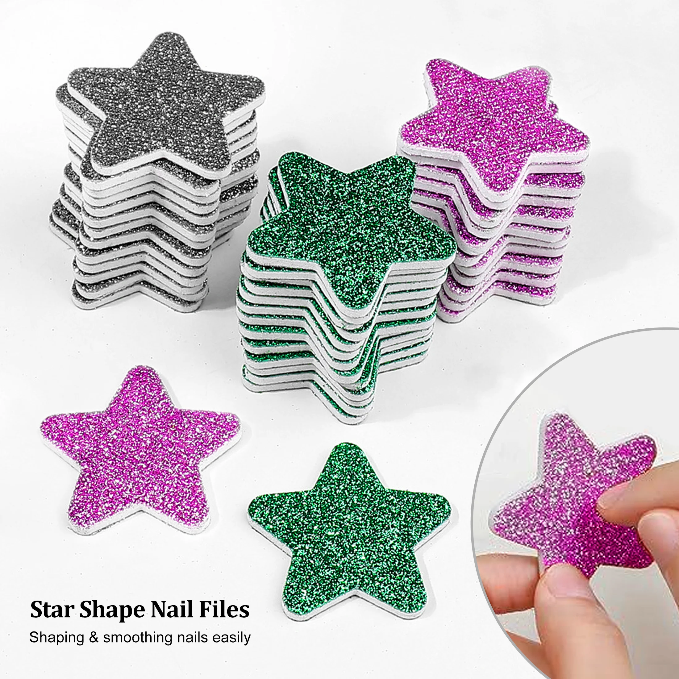 20 stks Kerst Nagelvijl pentagram Ontwerp Nail Art Bestanden Gel Nagelpolijstmachine Professionele Pedicure Manicure Hot Koop Nail Gereedschap