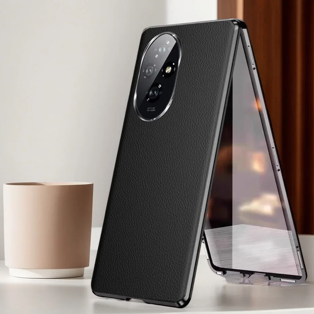 

Кожаный металлический чехол для телефона Honor X7C X9C Smart X9 5G, закаленное стекло, полная защита объектива, чехлы для телефонов