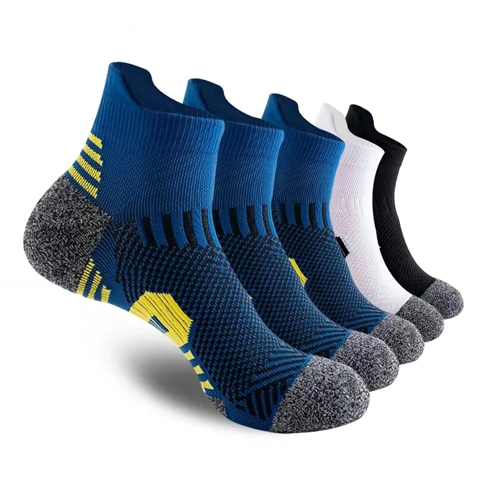 

Профессиональные мужские спортивные носки для фитнеса, дышащие уличные баскетбольные носки для бега, тренировочные короткие носки-трубы для мужчин, 1-10 пар