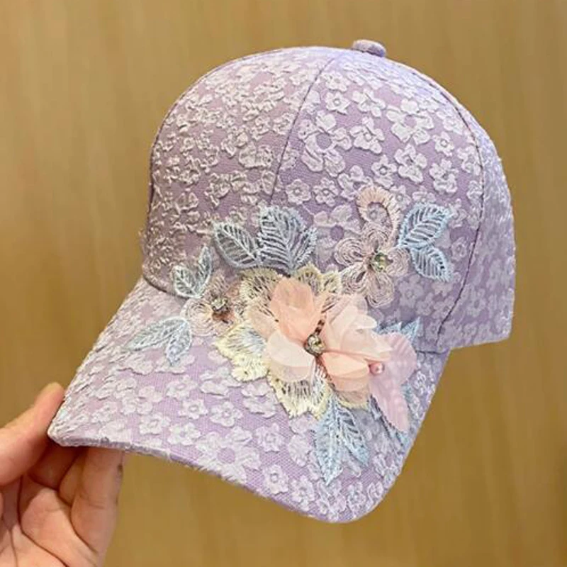 2024 New Embroidered Baseball Cap for Women Spring Summer Outdoor Sunscreen Unisex Snapback Hat Sports Casual Men Hip Hop Hat