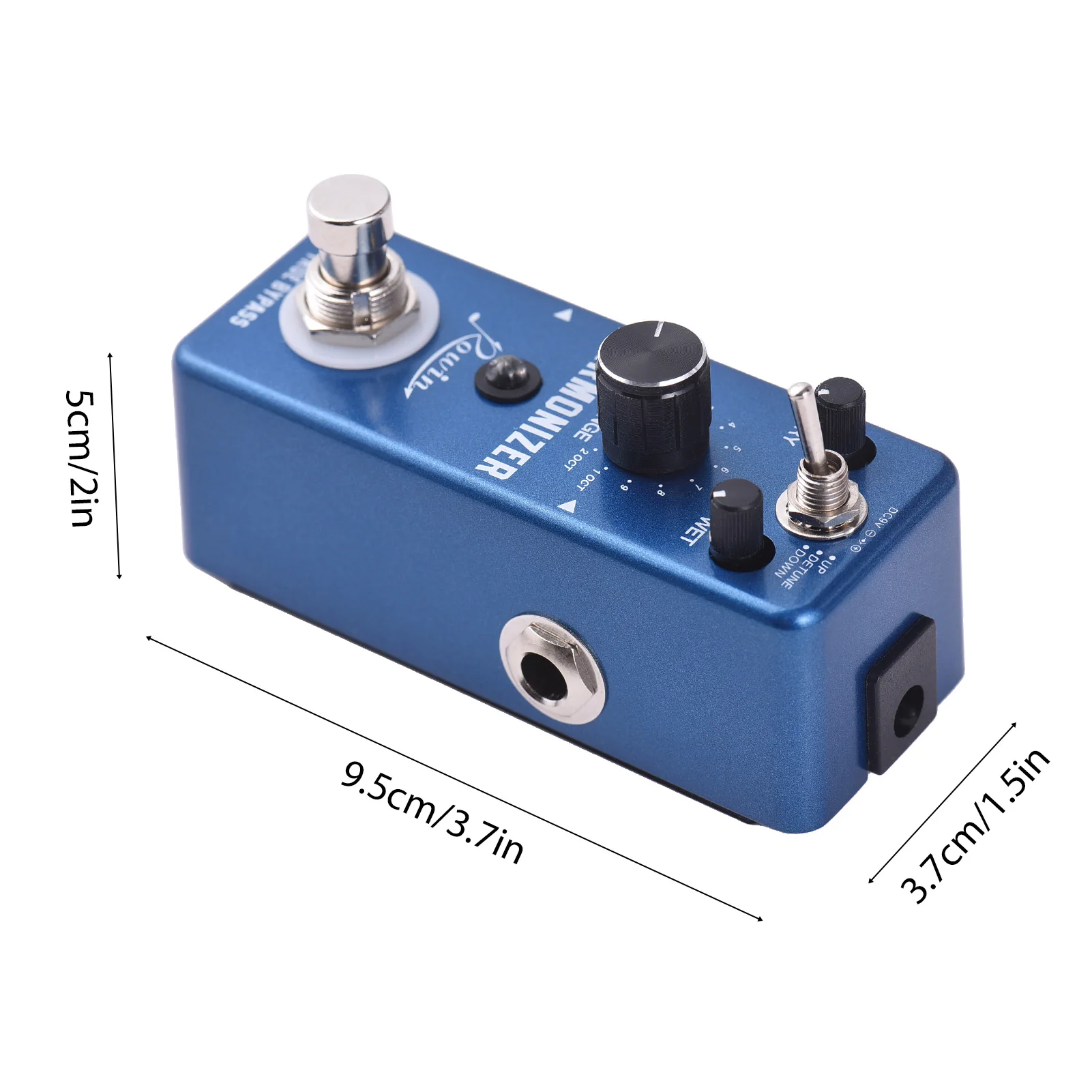 Rowin Guitar Effects Pedal Harmonizer Guitar Pedal /Pitch Shift/Detune 3 Modes Guitar Effect Pedal and RANGE/WET/DRY Knob