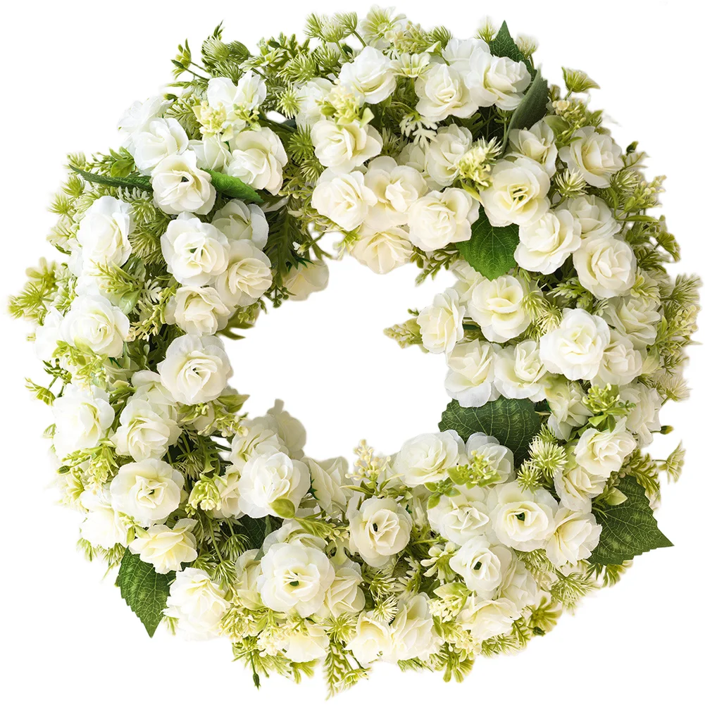 

Настенный цветочный венок для двери, свадебный декор, весенний декор, современный минималистичный декор для дома, не требует ухода