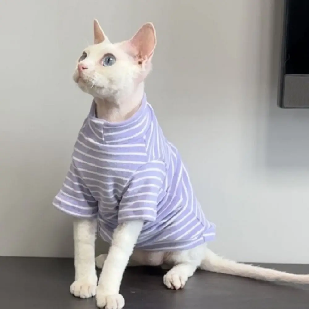 

Fashion Elastic Sphynx Cat Clothes Warm Cat Two Legged Clothes Hairless Cat Base Shirt Soft Cat Hoodie for Cats Kitten