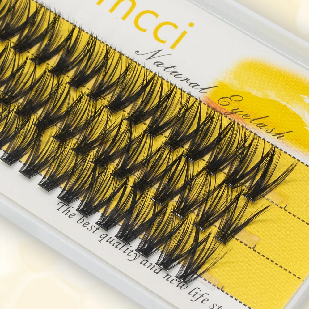 Kimcci 40D Blunt Tip Eyelashes Natural Fluffy Lashes,Soft & Voluminous,3D Cruelty-Free False lashes for Daily Wear,Easy to Apply