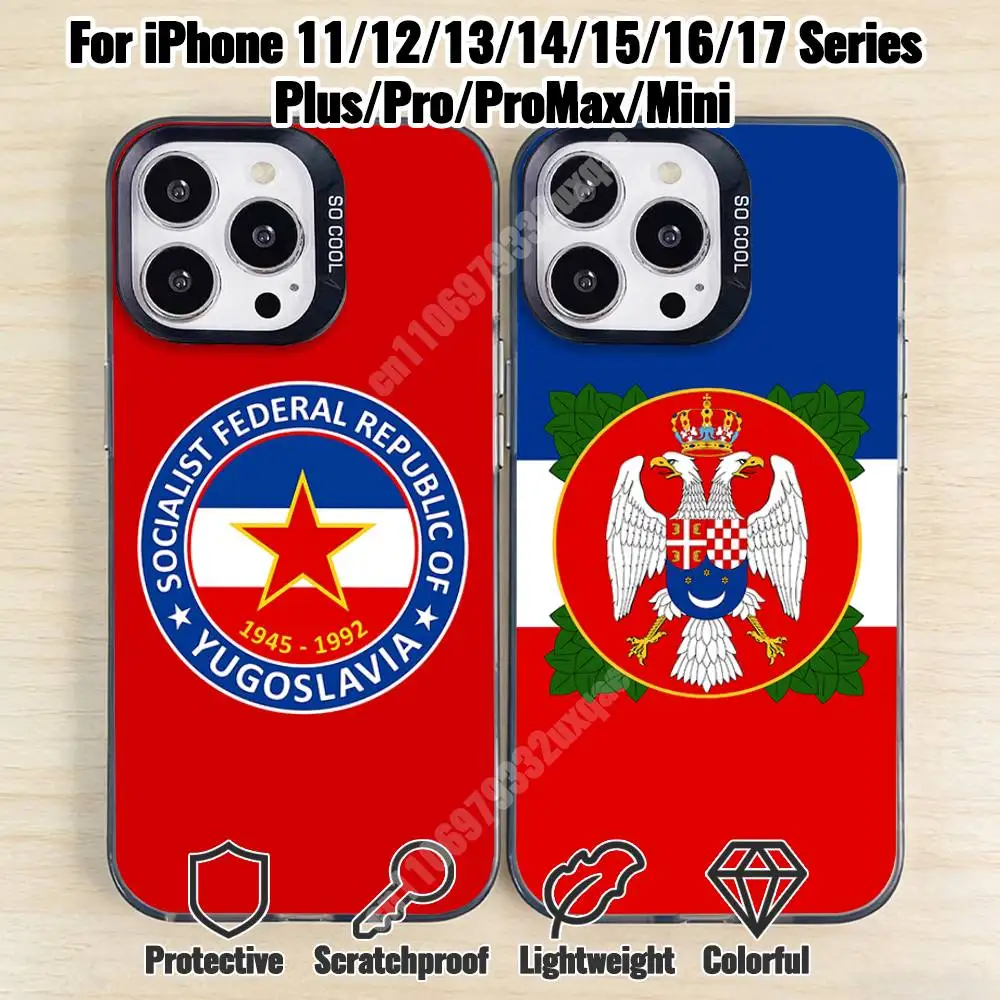 

SFR Yugoslavia Star Flag Phone Case for iPhone 17 16 15 Pro Plus 14 13 Max Mini 12 11 X XS Air TPU Bumper