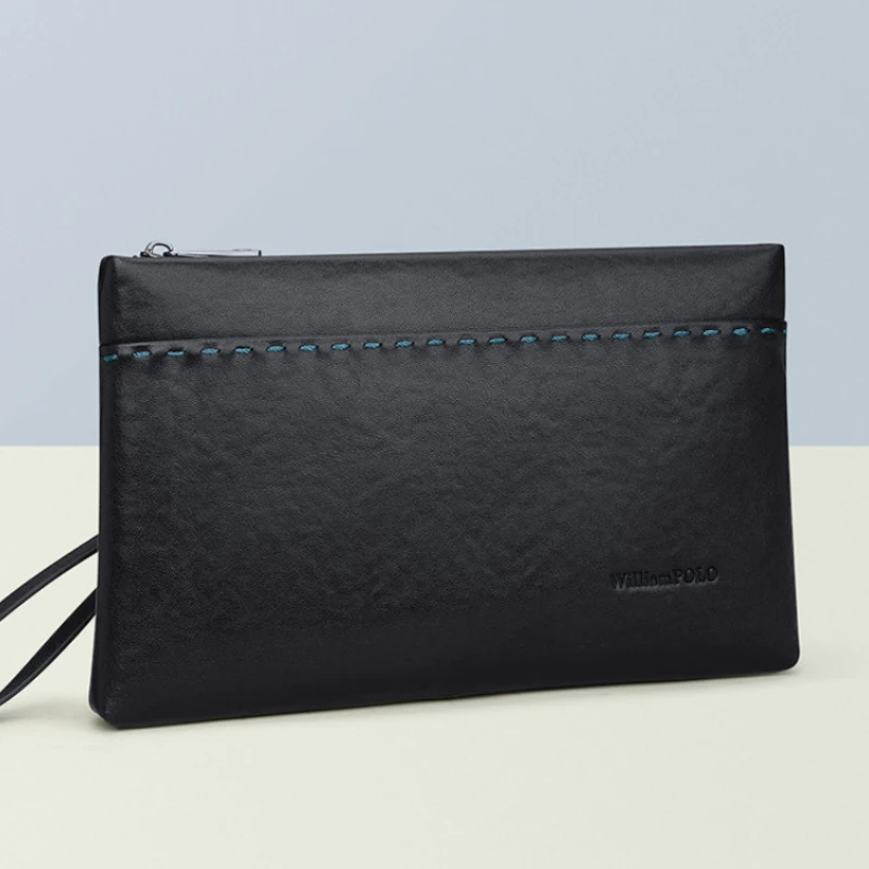 High end Brand Men's genuine leather clutch bag New Top Leather Large Capacity Storage Handbag Envelope Bag wallet Male Bag