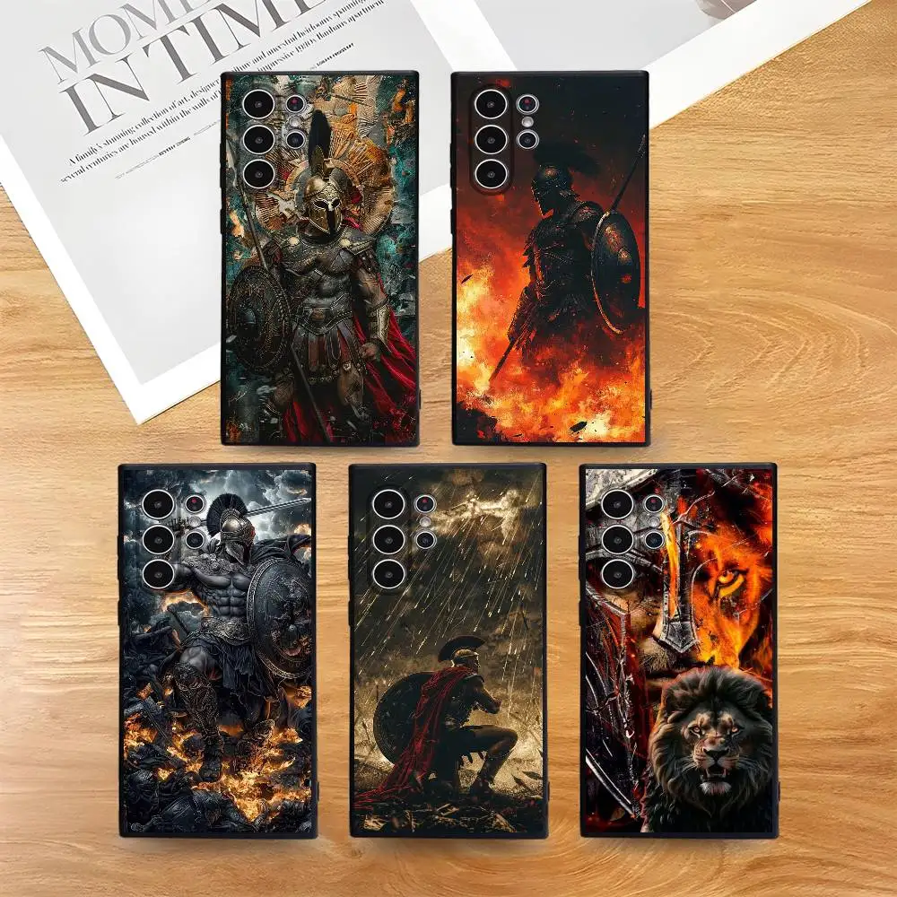 

Cool Spartan warrior Hot Phone Case for Phone S series s21 s22 s23 s24 s25 FE Plus Ultra TPU Soft to Skin-friendly case