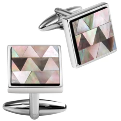 Hawson Men's Cufflinks, Handmade Mother of Pearl Cufflinks, Men's French Shirt Wedding Business Accessory