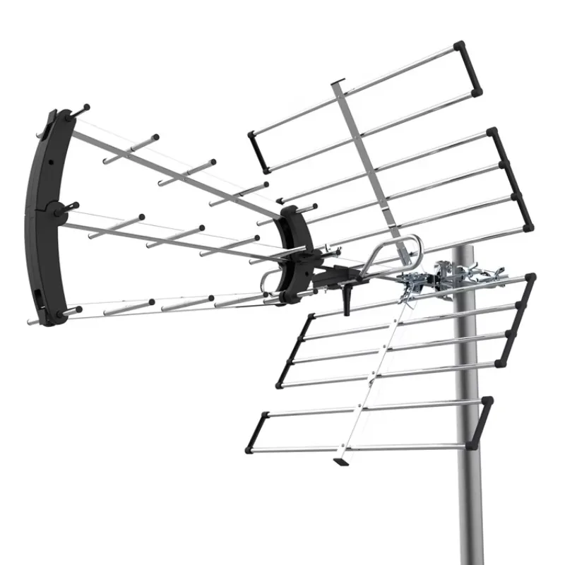 High-gain digital outdoor antenna, high-performance three-arm UHF TV antenna