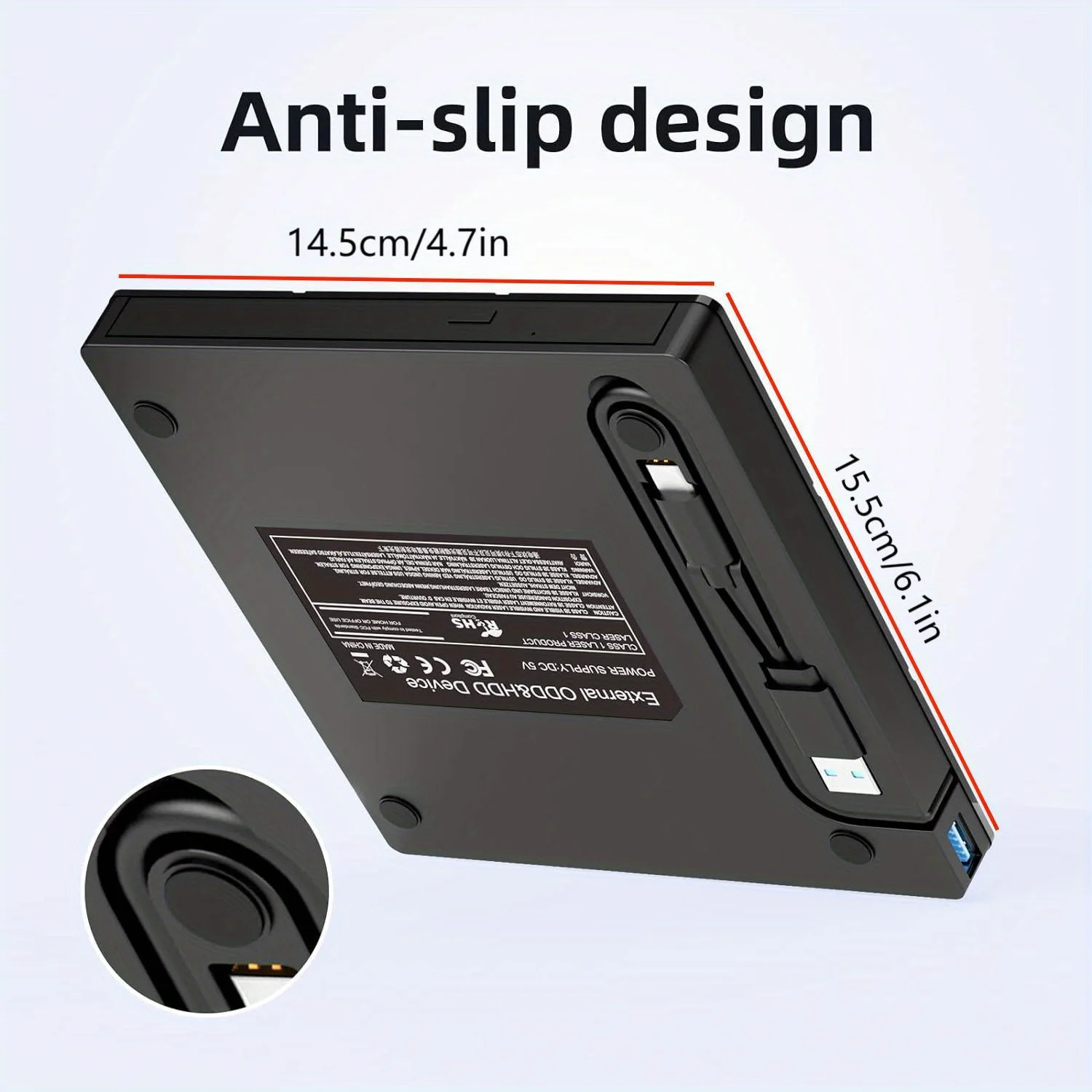 External DVD Drive,USB 3.0 Recorder Plug and Play,Optical DVD CD ROM Drive for Laptop, Compatible with Windows 11/10 Mac OS