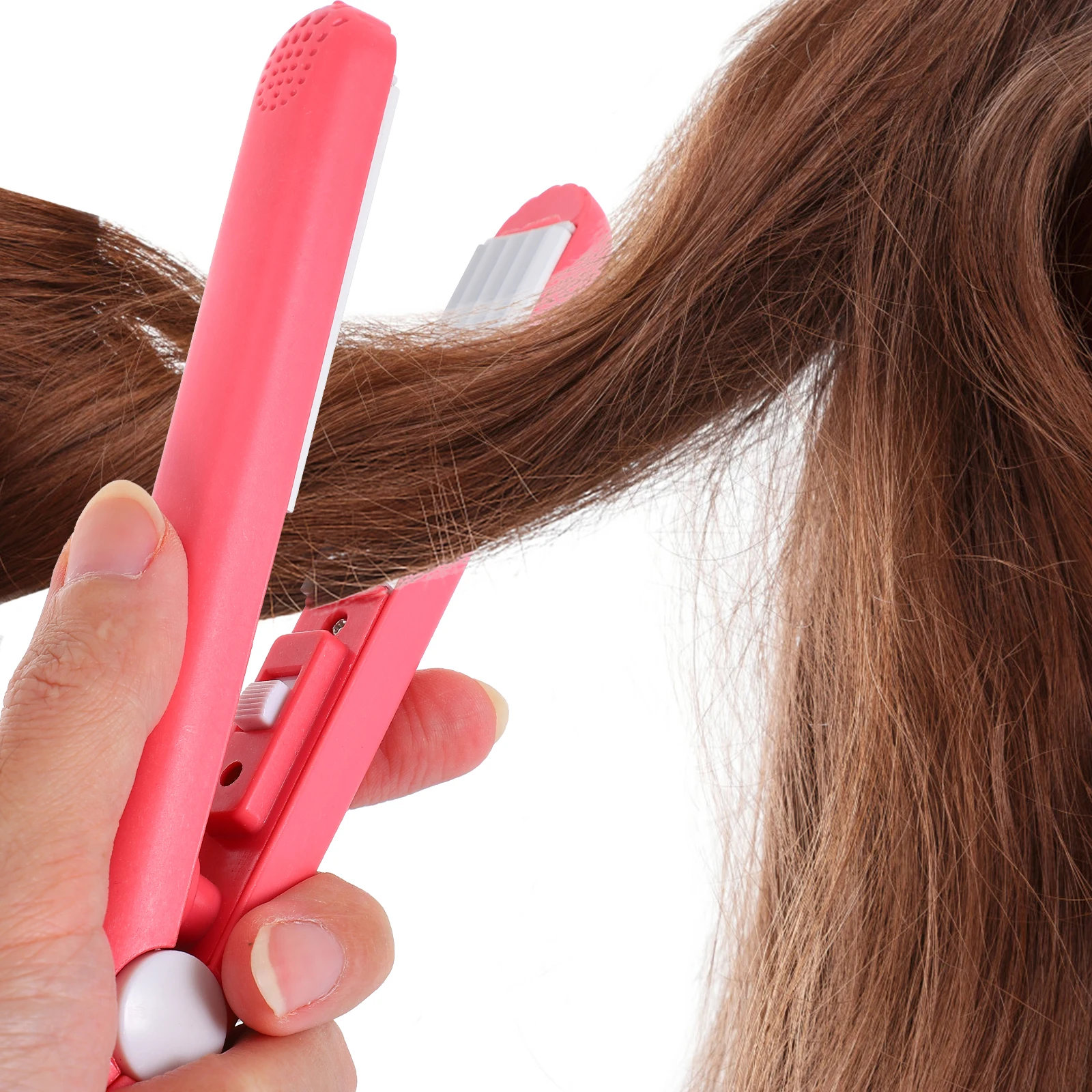 

Hair Straightener Curler Portable Travel Tool Chinese Flat Heating Hair Curling Straightening Tool Salon Use