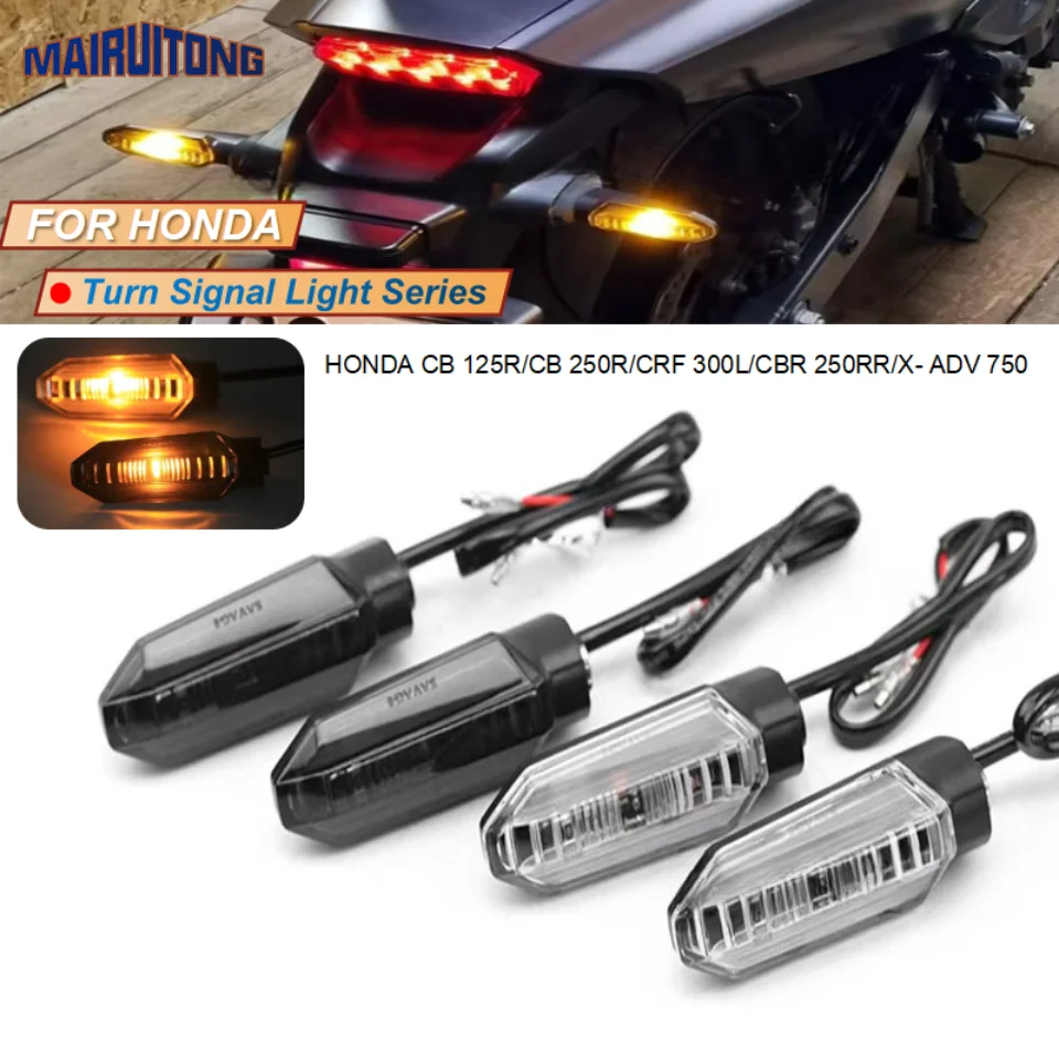 

LED Flashing Turn Signal Light For HONDA CB500X CB500F CBR CB 650F NC750 CBR500R MSX 125 Grom CRF250L CRF300L Motorcycle Flasher