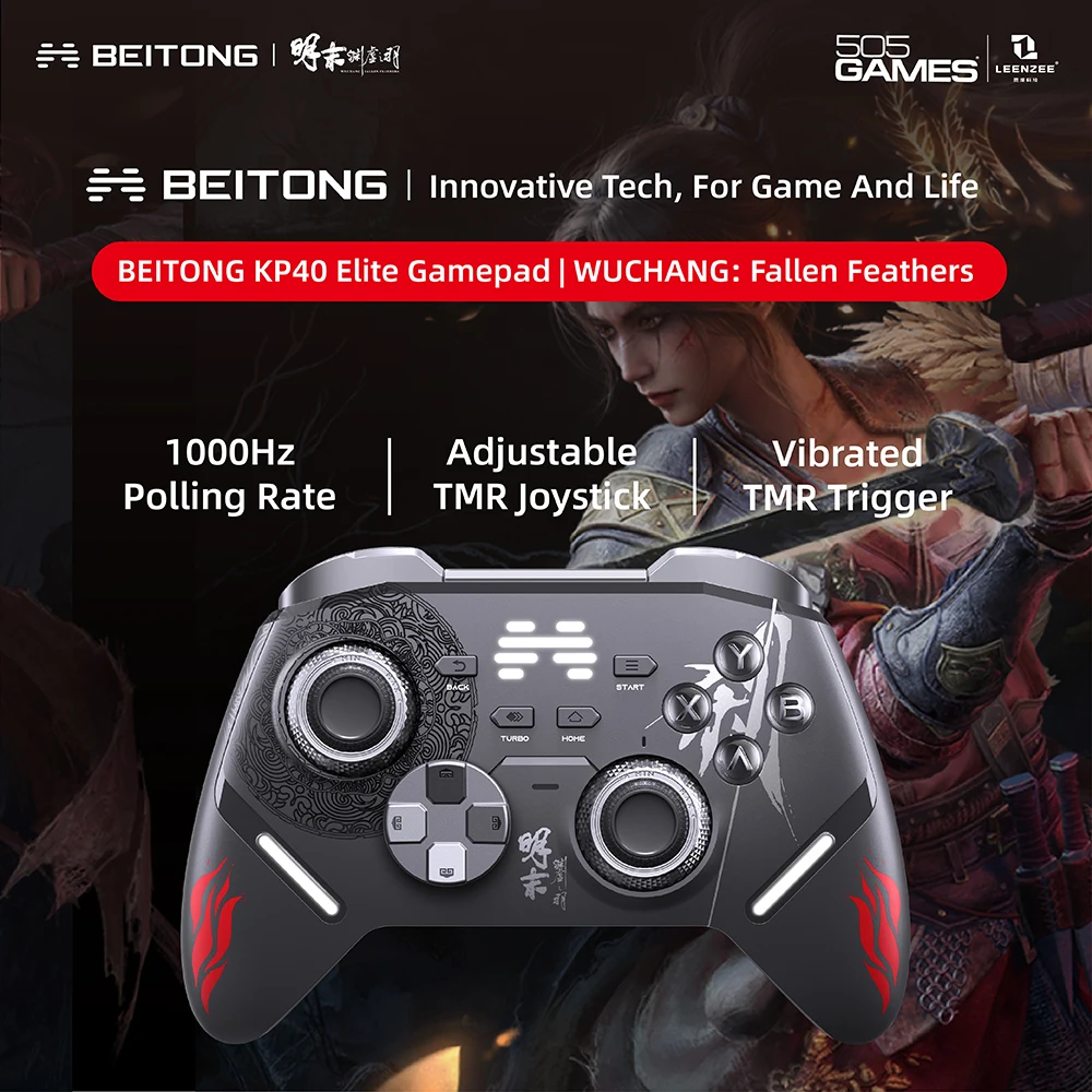 

BEITONG WUCHANG Fallen Feathers KP40 Elite Gaming Controller TMR Joystick Trigger for PC/Nintendo Switch 2 Bluetooth Pro Gamepad