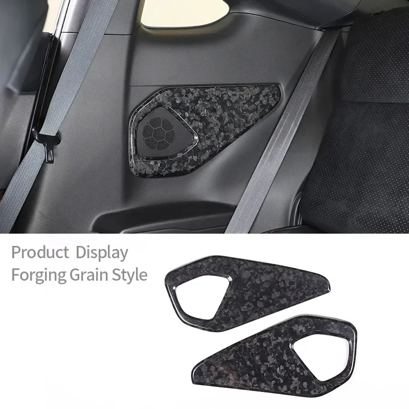 

Real Carbon Fiber Car Rear Door Horn Panel Decoration Car Interior Accessories Cover Protection For Toyota 86 Subaru BRZ 2022