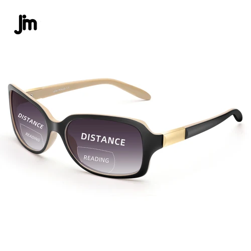 JM Gafas de sol de lectura bifocales para mujer Gafas de lectura bifocales Protección UV Vintage Al aire libre Tortuga gris + 2,25
