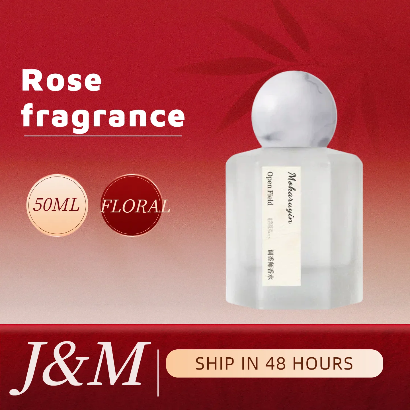 

Women's elegant rose fragrance, gentle creamy sandalwood perfume