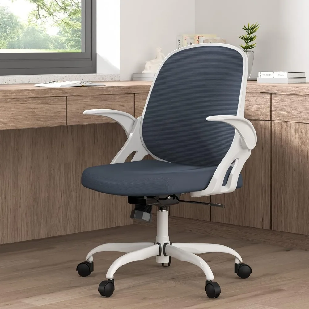 

Home Office Chair Work Desk Chair Comfort Ergonomic Swivel Computer Chair, Breathable Mesh,Wheels,Flip-up Arms,Adjustable Height