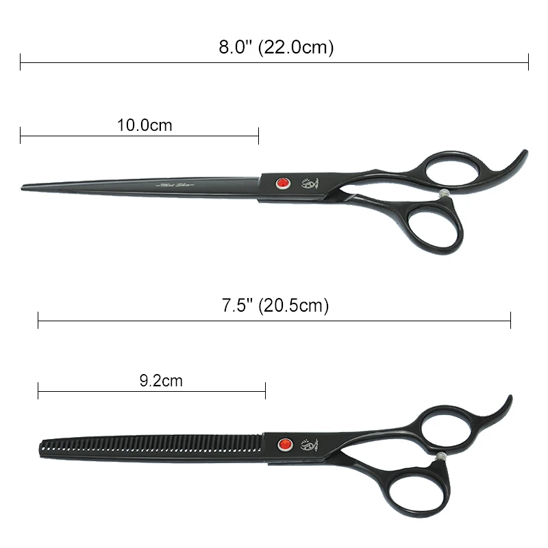 8 inch Meisha Dog Cat Hair Shears Japan Steel Pet Cutting Thinning Curved Grooming Scissors Fur Clipper Animals Supplies B0044A