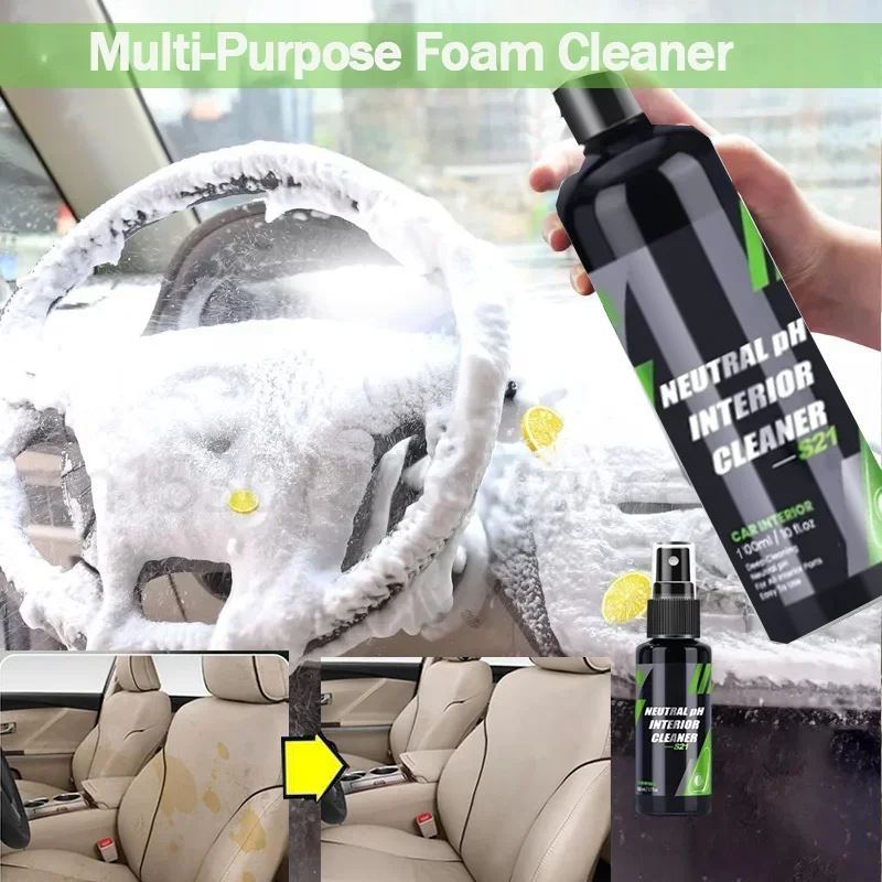 

Car Interior Leather Multi-Purpose Foam Cleaner Rust Remover Cleaning Car Seat Car Interior Accessories Home Foam Spray