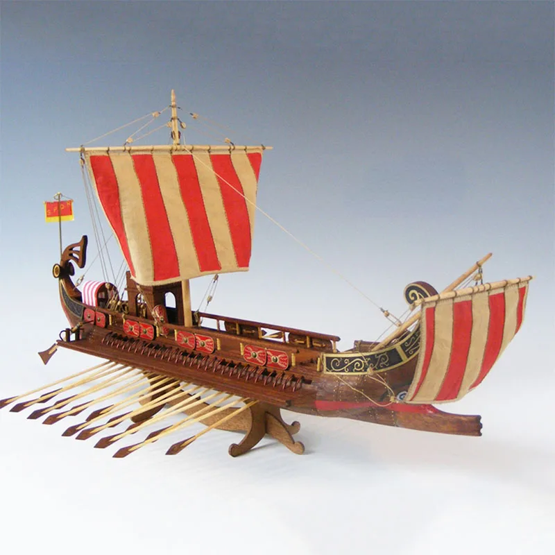 

1/50 Classic Wooden Sailing Ship Model Building Kit Ancient Roman Caesar Ship Model DIY Furniture and Office Decoration