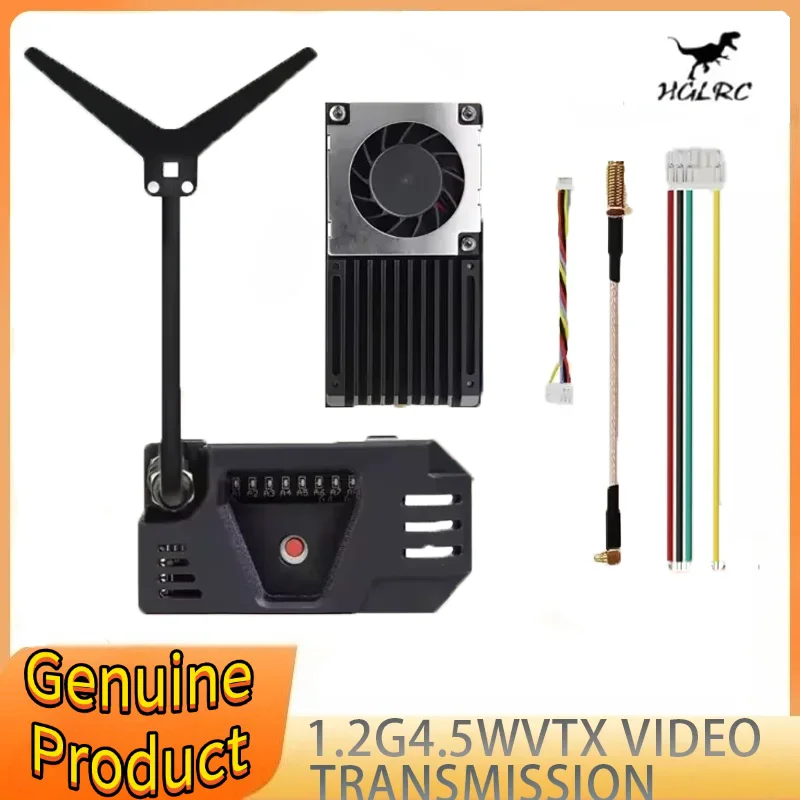 

HGLRC ZEUS 1.2G 4.5W VTX 8CH 25mW /800mW /4.5W power adjustable image transmission built-in fan 2-8S suitable for model aircraft