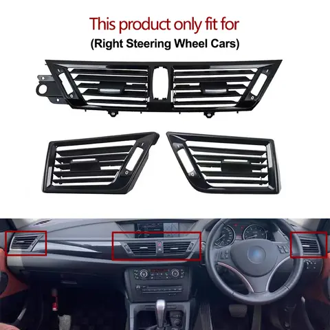 RHD Car Dashboard Air Conditioning AC Vent Grille Outlet Panel Replacement For BMW X1 E84 2010 2011 2012 2013 2014 2015 8 best sales bmw x1 air vent - №8