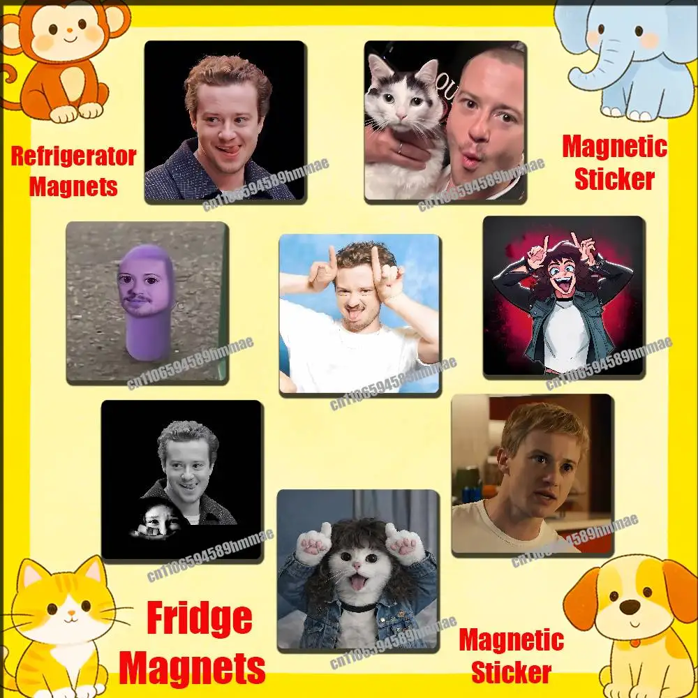 

For British actor J-Joseph Quinn Cat Fridge Freezer Refrigerator Magnets Metal Cabinet Magnetic Sticker Cover Home