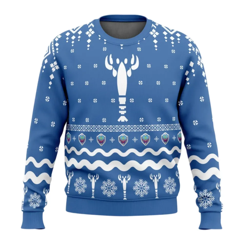 Islander Link Tunic Allover Print Adult Kids Ugly Christmas Sweatshirt Casual Relaxed-Fit Soft Comfy Family Autumn Winter Gift
