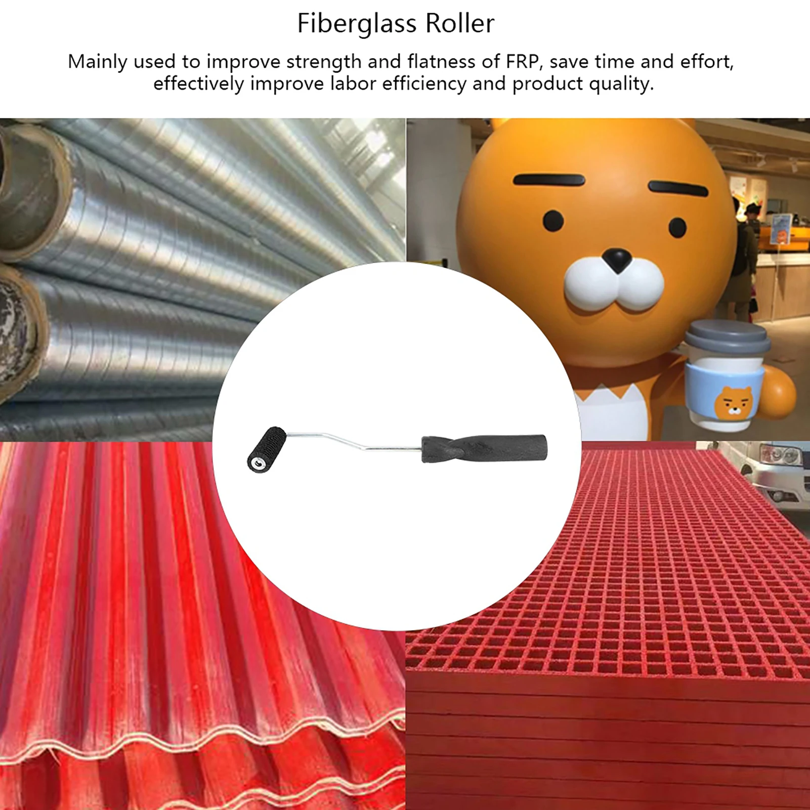 Fiberglass Laminating Bubble Roller for Fiberglass Industry Hand Tools Diameter 22x75mm Fiberglass Laminating Bubble Roller