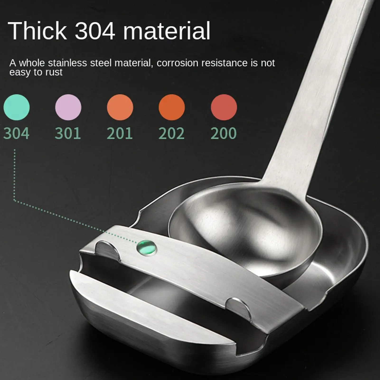 

Spoon Rest Self-Standing Utensil Lid Rack Kitchen Ladle Rest For Home Cooking Restaurant Buffet Baking Desk Counter Indoor