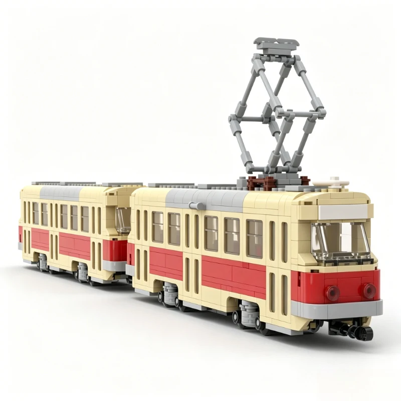 1017-Piece Tatra T3/T4 Tram Train Building Blocks